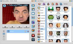 Наложение эффекта в Webcam Max
