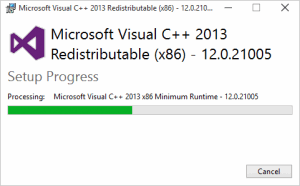 Установка vcredist_x86 и vcredist_x64